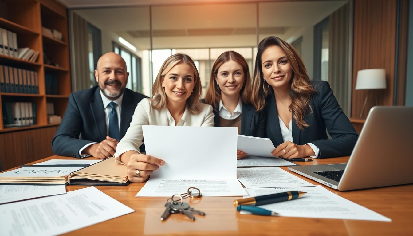 Business agreement signing